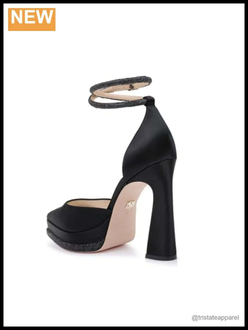 Leather Lined Pointed Toe Flare Heel Platform Pumps Formal Wedding